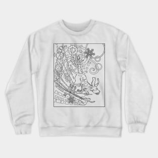 Hound Dog Illustration Crewneck Sweatshirt